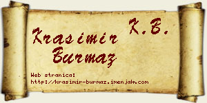 Krasimir Burmaz vizit kartica